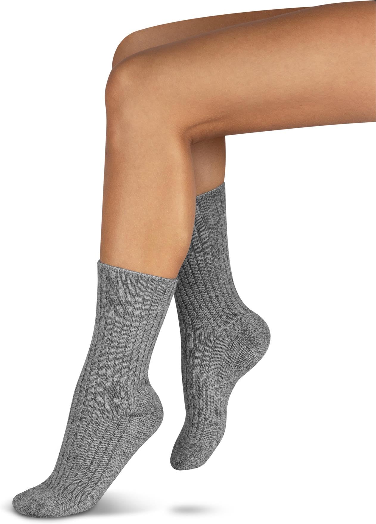 normani 6 Paar Wollsocken 100% Schafswolle Gau-Melange