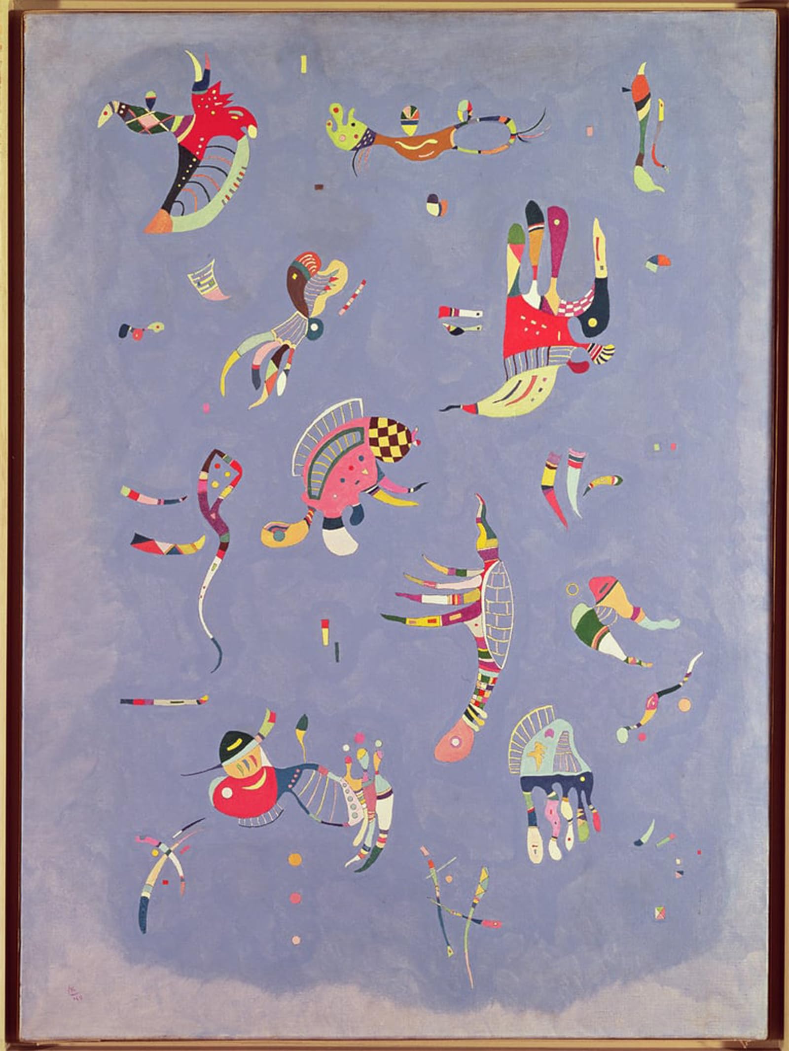 ARTXLXXBN Famous Print Painting Colorful Art Print Sky Blue by Wassily Kandinsky Canvas Art Decorations for Home Decor 60x90cm