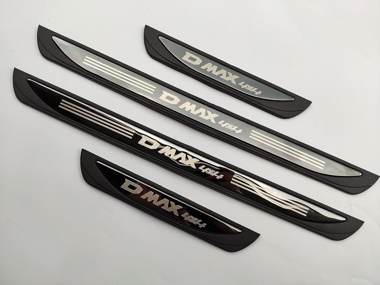 Protezione per battitacco per portiera auto, per Isuzu D-MAX 2021 2022 Accessori, Acciaio inossidabile con ABS Porta Entrata in Plastica Protezione Piastra Trim Cover, Parti interne Auto Kick