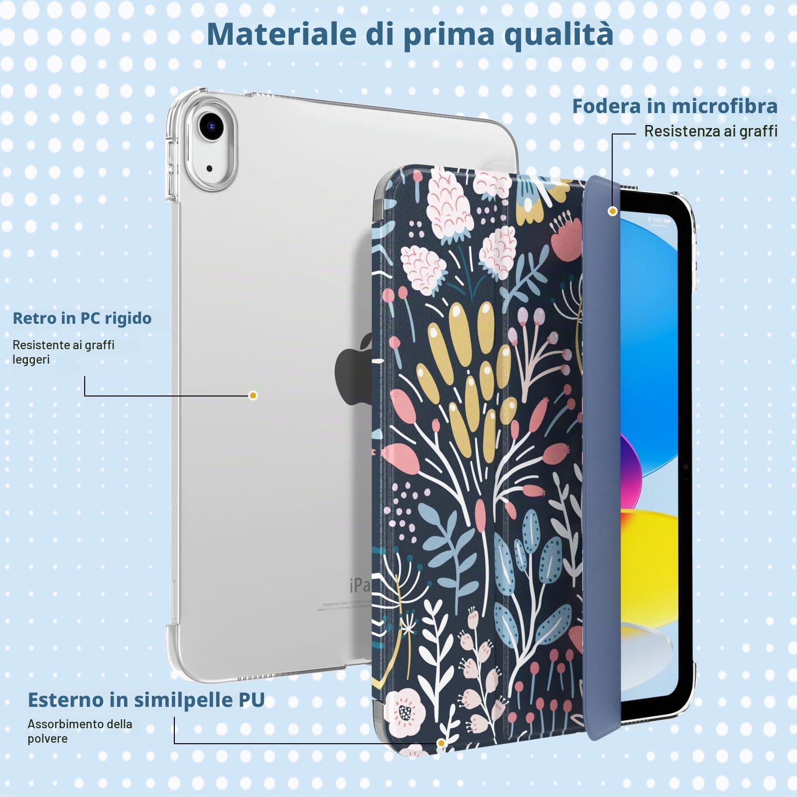 TiMOVO Cover Custodia per iPad A16 11/iPad 10 Gen 10,9, Fiore Rosa | Retro in PC, Rigido Semi-Trasparente, Auto Sveglia/Sonno TiMOVO Cover Custodia per iPad A16 11/iPad 10 Gen 10,9, Fiore Rosa | Retro in PC, Rigido Semi-Trasparente, Auto Sveglia/Sonno