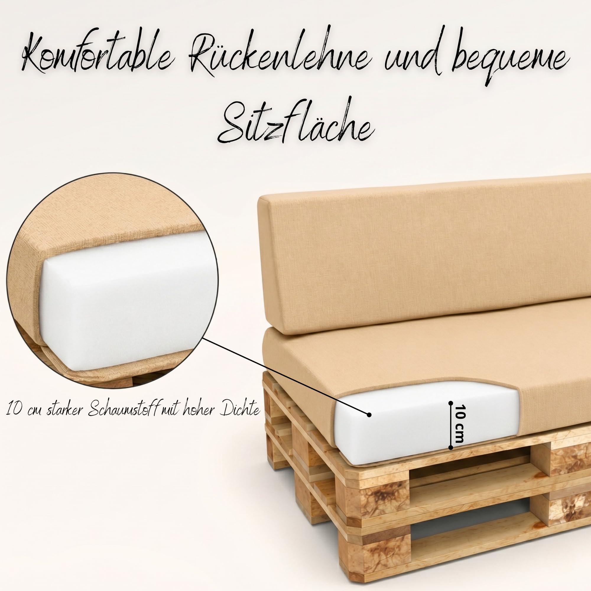 Cuscino per pallet impermeabile set 8 divani pallet europei con rivestimento rimovibile