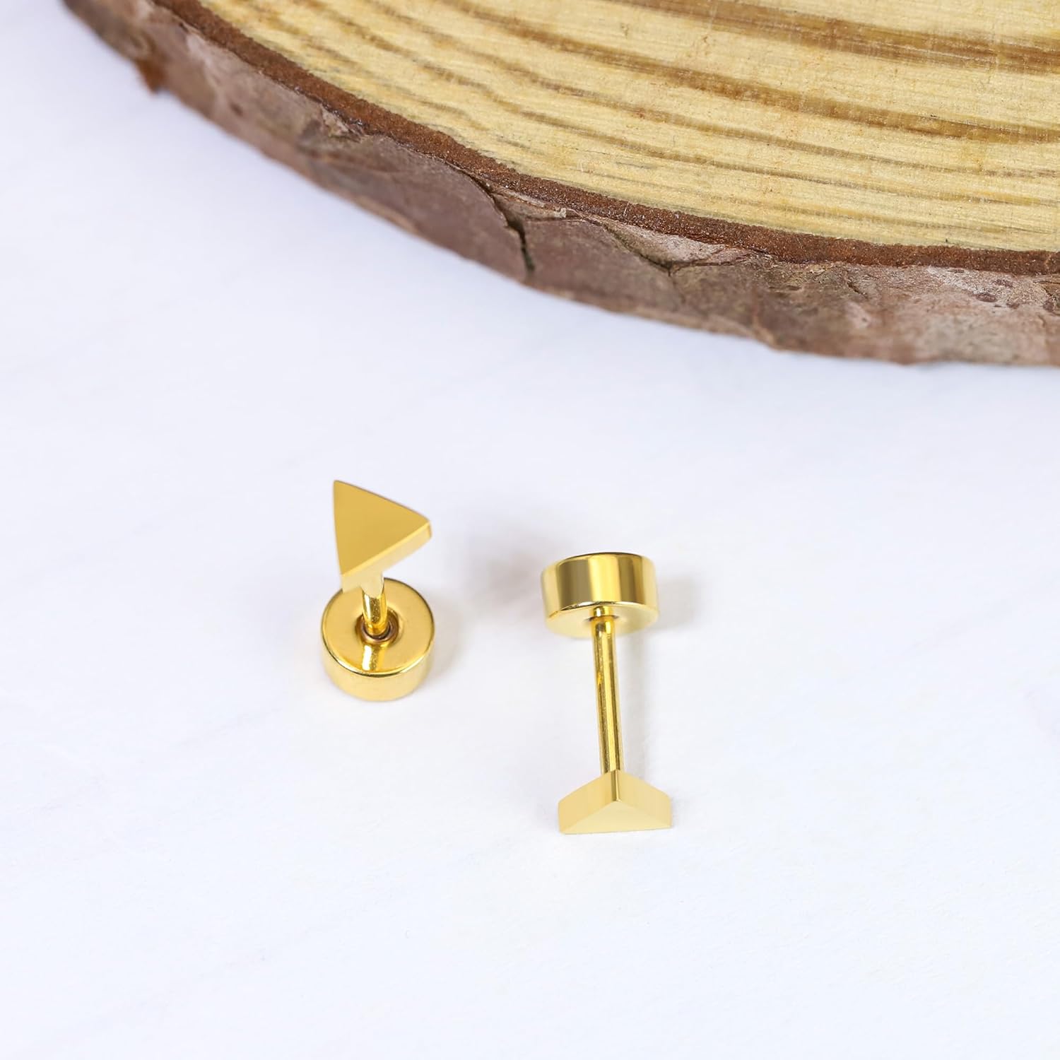 ZDE Titanium Women Flatback Earrings Celestial Lightning Bolt Stud Earrings 5mm Flat Back CZ Earrings Hypoallergenic Cartilage Flatback Earring Tragus Helix Tragus Conch Piercing - Image 5