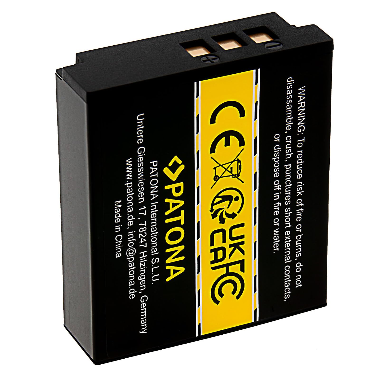 PATONA Batteria per Ricoh GR IV – ricambio per Ricoh DB-120 (1850 mAh Li-Ion) – con protezione da sovraccarico e cortocircuito – batteria di scorta per street photography e viaggi