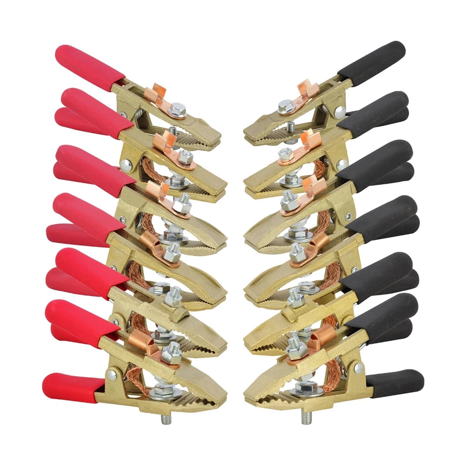 Pinza Soldadura Abrazadera de Cable de tierra en forma de A, 260/300/400/800A, trabajo de puesta a tierra de latón 1 ud. | 800A Black