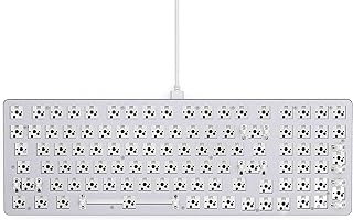 Glorious Gaming Keyboard - GMMK 2 Hot Swappable TKL Mechanical Keyboard, Wired, Custom Keyboard - Custom Mechanical Keyboard - Premium Barebones - Full Size Keyboard (White RGB Keyboard)