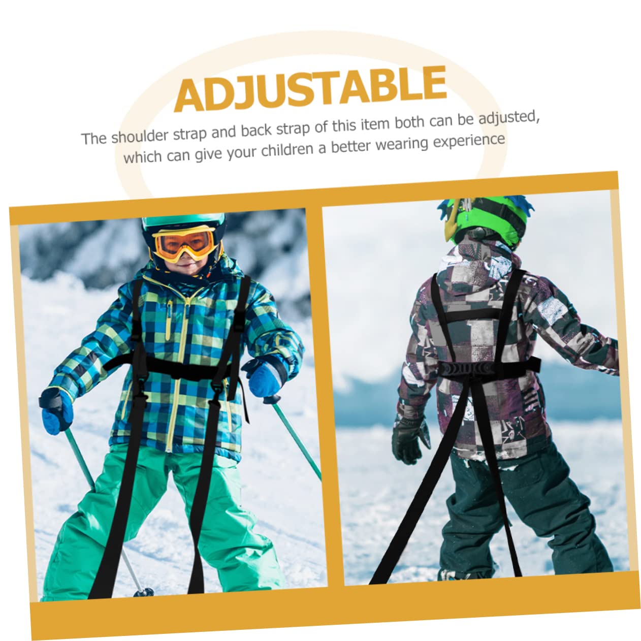 Gogogmee Kids Ski Harness Skiing Traction Strap Adjustable Toddlers Skating Lightweight