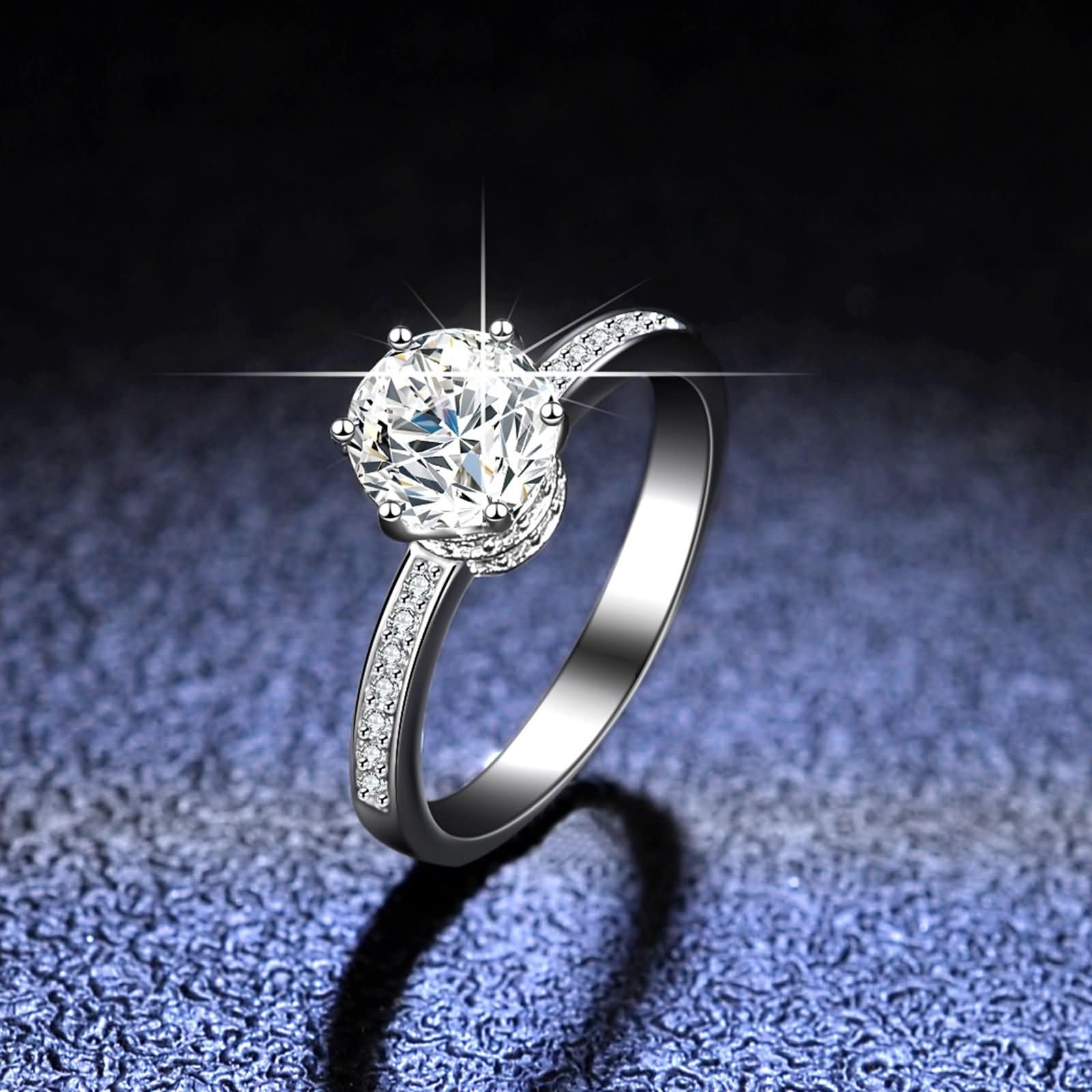 Unikalne pierścionki zaręczynowe Moissanite, Moissanite Halo 18-karatowe złote pierścionki zaręczynowe dla kobiet, 9K/14K/18K białe złoto | rozmiar H 1/2-V 1/2