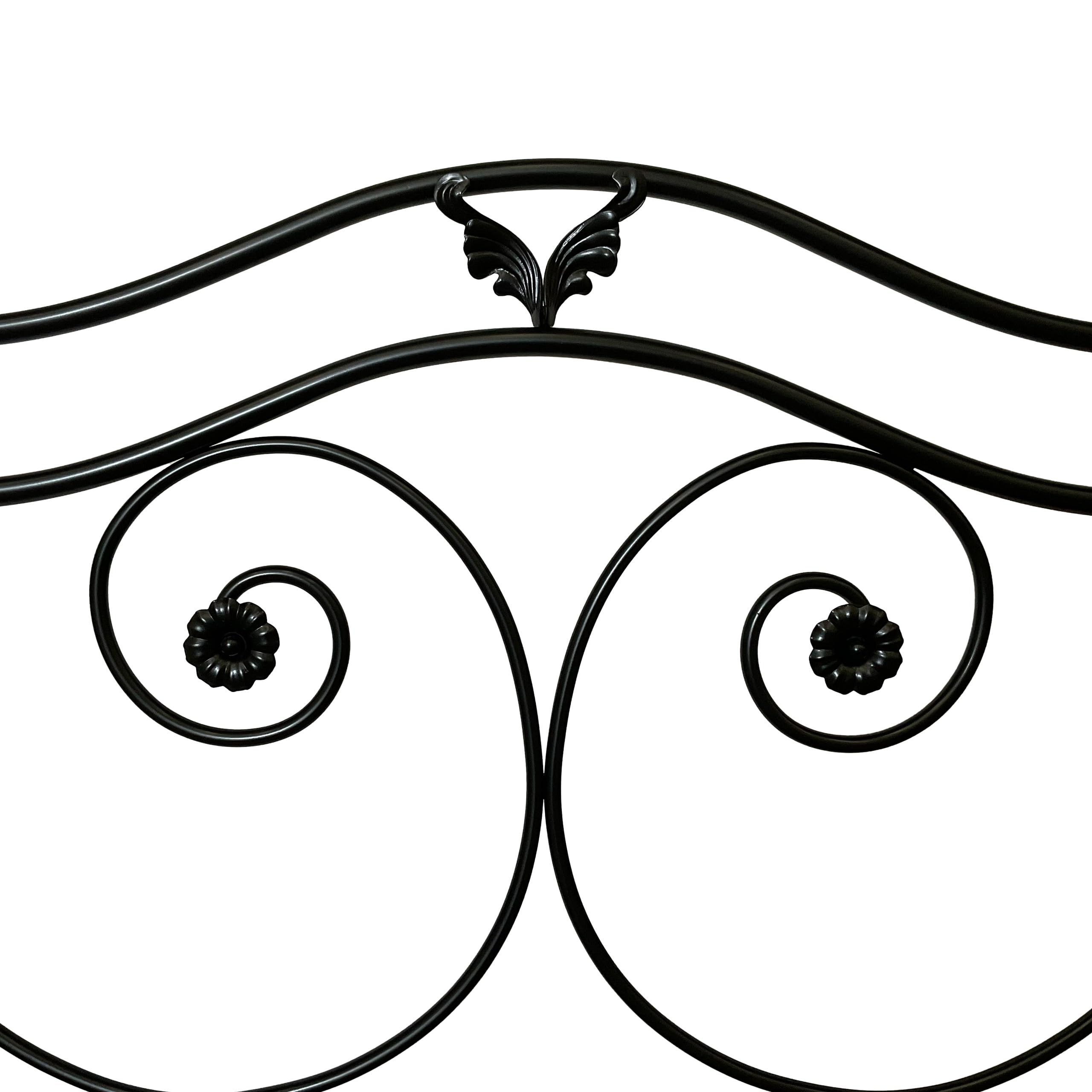Cabecero Forja Cádiz, Cabezal para Cama, Cabecero, Cama Matrimonio e Individual, Cama De Hierro, Cabezal Forja, Cabecero Juvenil, Hecho En España (Negro, 135 cm)