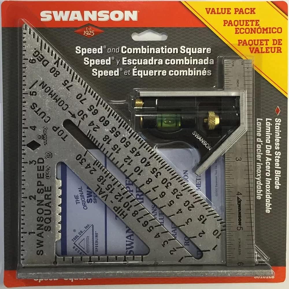 Swanson Tool Co., Inc S0101CB Speed Square Layout with Blue Book and Combination Value Pack