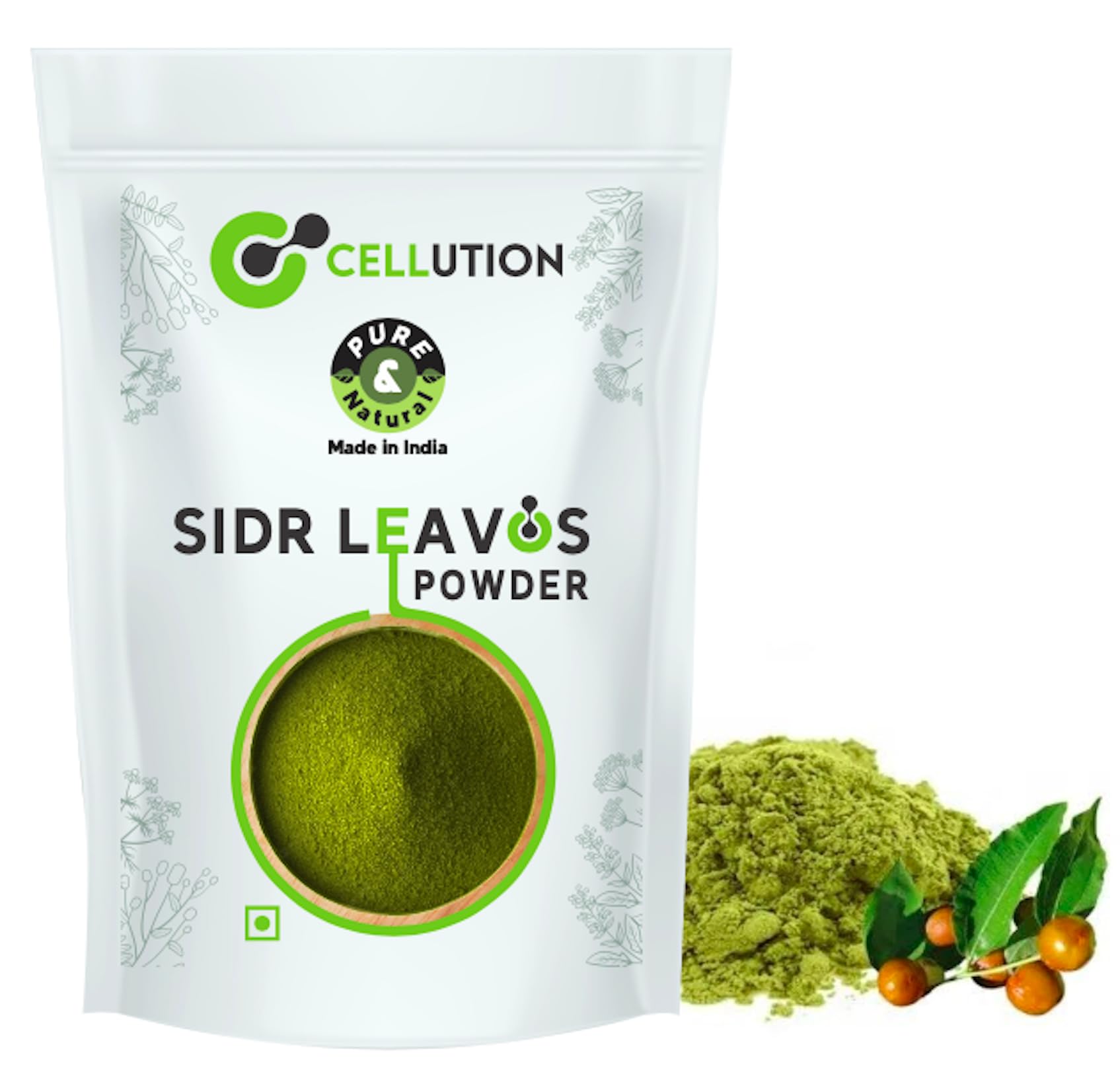 CELLUTION Sidr Leaves Powder - 300gm Beri Ka Patta Powder | Natural Deep Cleansing & Conditioning Herb for Hair Care | Traditional Herbal Cleanser |Plant-based Source of Mucilages and Saponins (300 Grams)-image-15