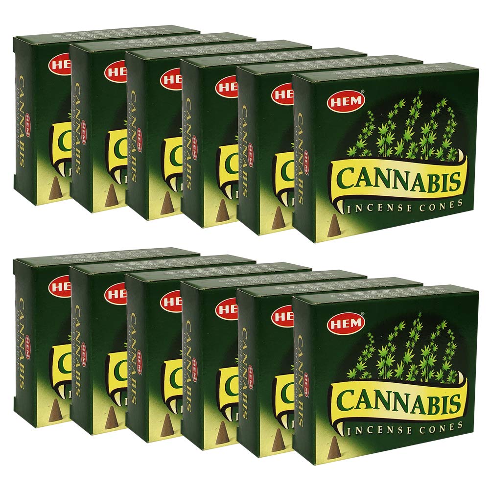 Cannabis Räucherkegel und Räucherkegel Bundle Weihrauchgefäß Insense Hem Räucherstäbchen