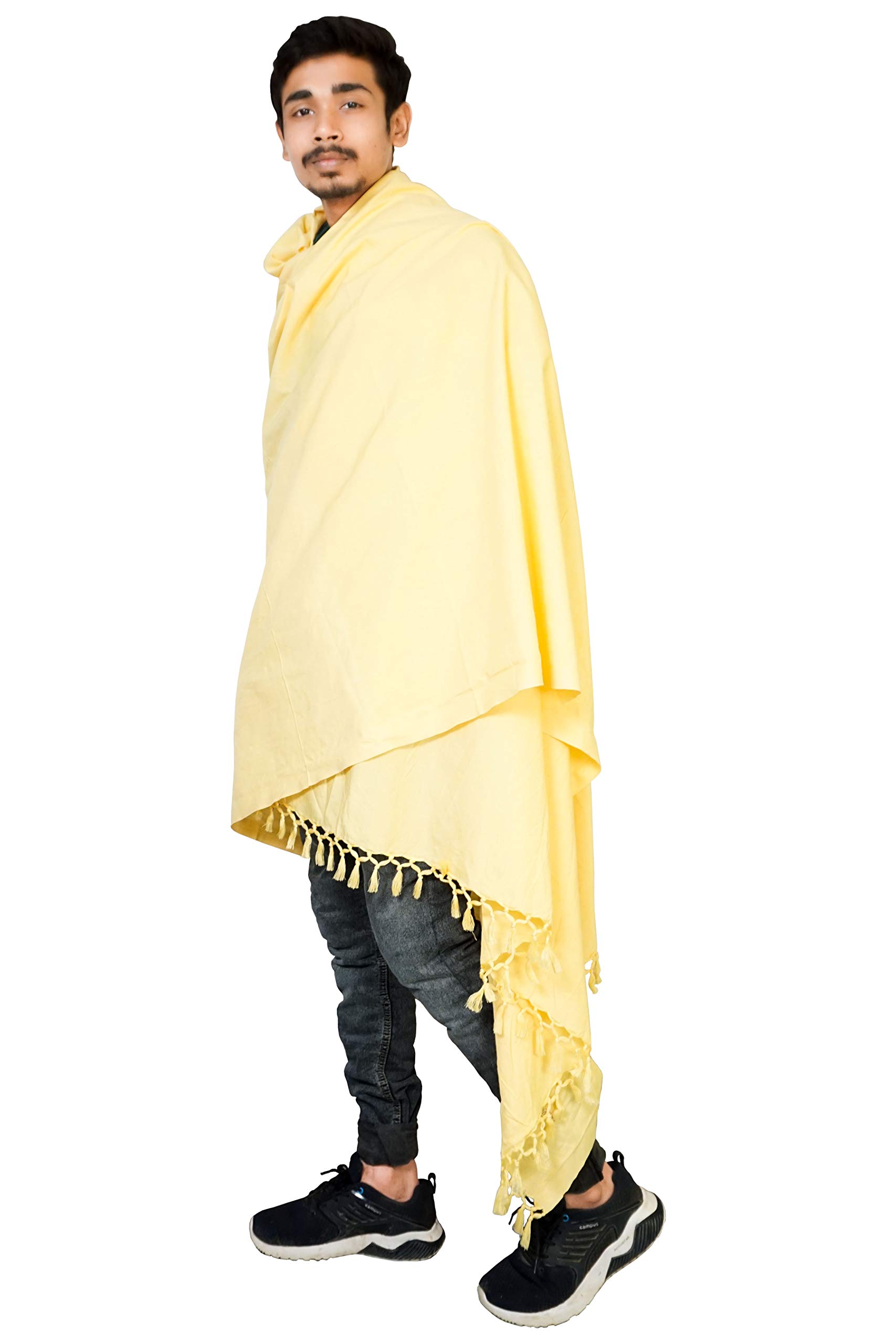 Riyashreemen's cotton all weather plain stole shawl for winter and summer (52" * 94") MS 001