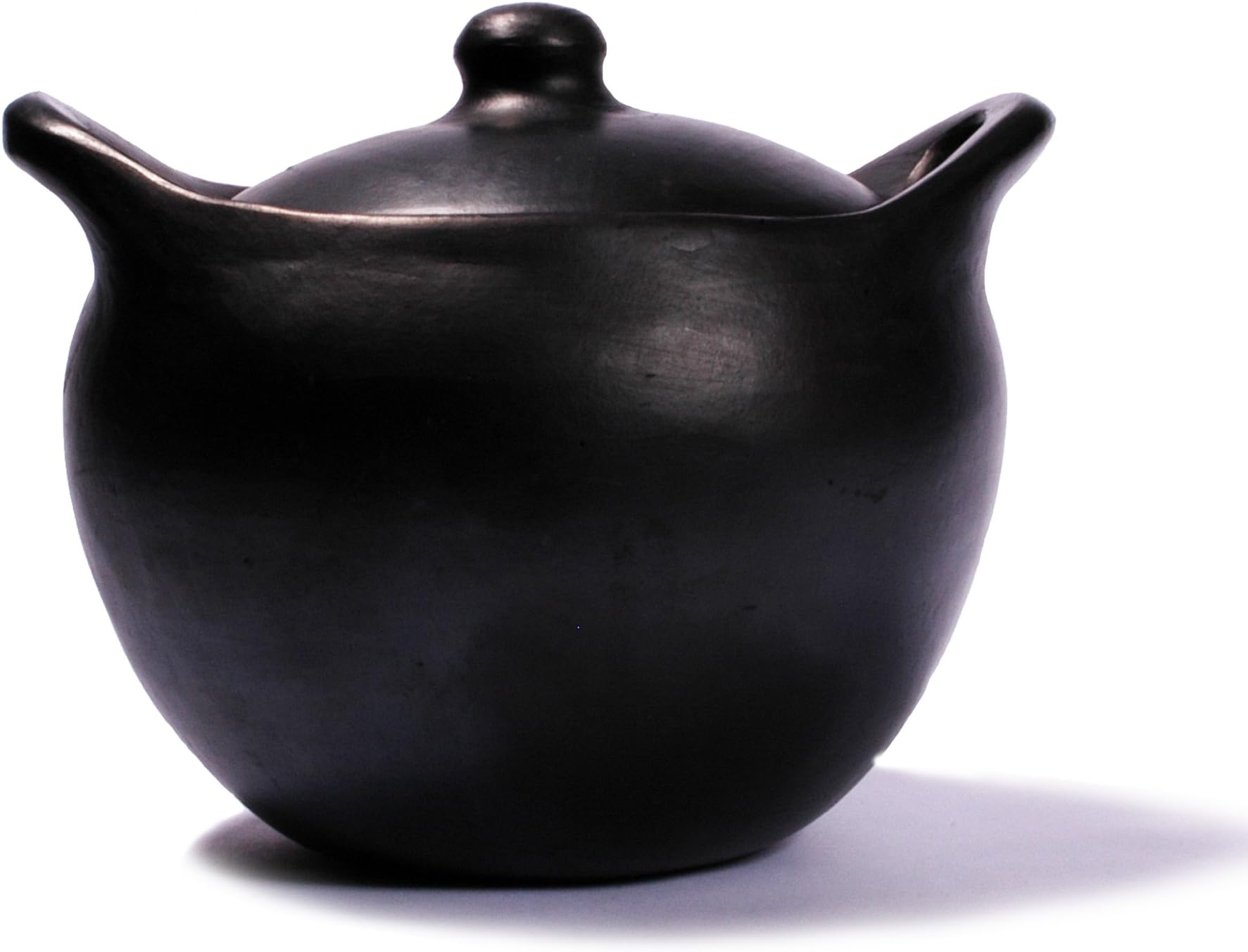 La Chamba Black Clay, rounded soup pot, small, 2.5 quarts, by Ancient Cookware