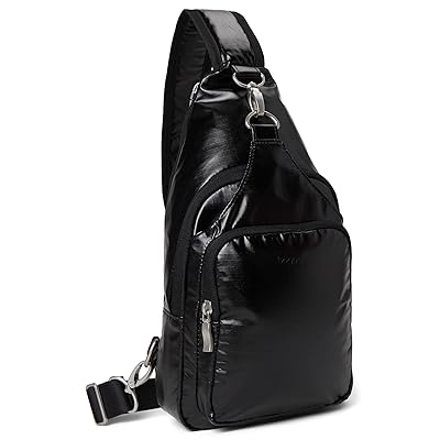 Baggallini Central Park Sling Backpack Bags Black Gloss Ripstop, Nylon