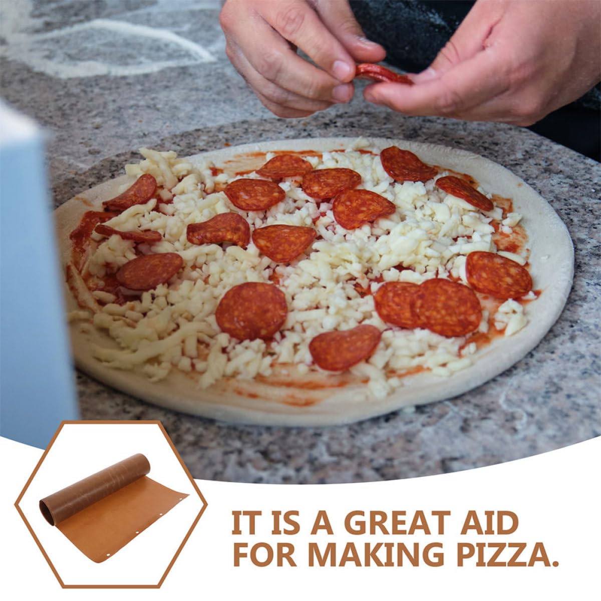 MAGICLULU Panno di Ricambio per Pala per Pizza Antiaderente 2 Pezzi in Tela da Forno Resistente al Calore per Pizza da Forno Professionale e Domestico