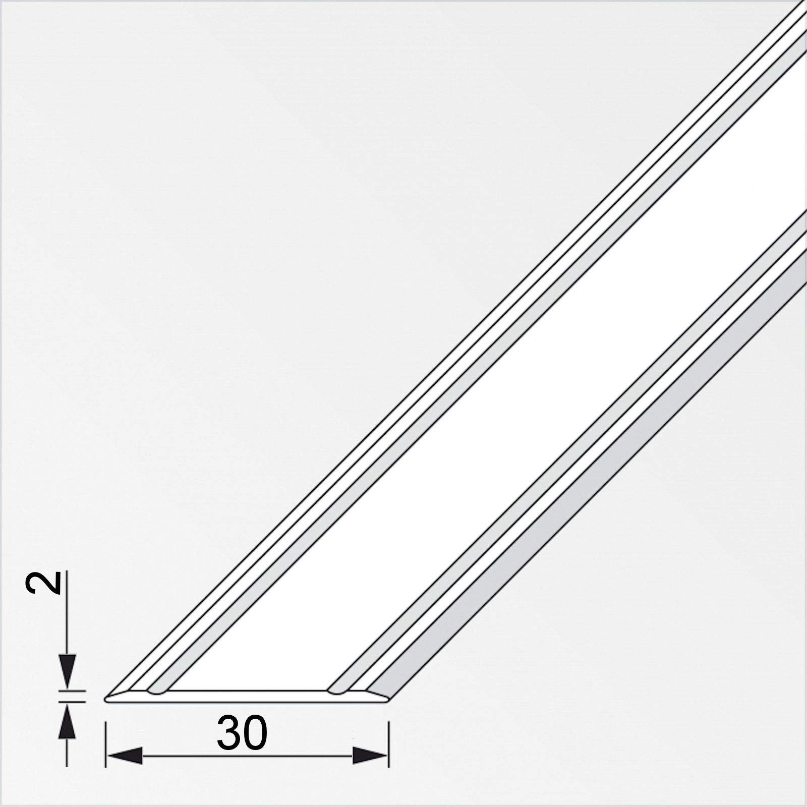 1 pezzo Profilo di Transizione di SOTECH/Autoadesivo/Super Piatto/Ottone Anodizzato/Profilo per Pavimenti/Larghezza 30 mm/Lunghezza 100 cm/Profilo per Unire Due Pavimenti