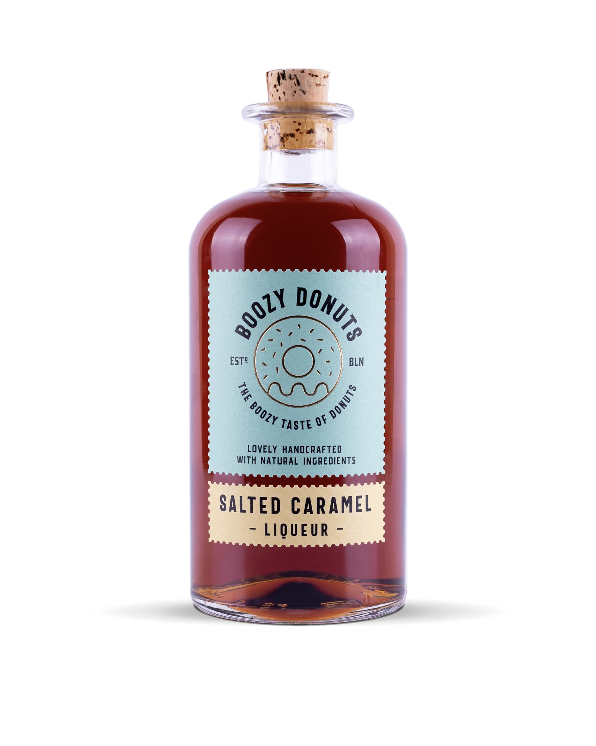 BOOZY DONUTS Salted Caramel Likör Cremiger Karamell & Meersalz Flüssiges Dessert Pur Auf Eis Mit Kaffee Oder Im Cocktail Vegan 17% Vol. (0,5l)
