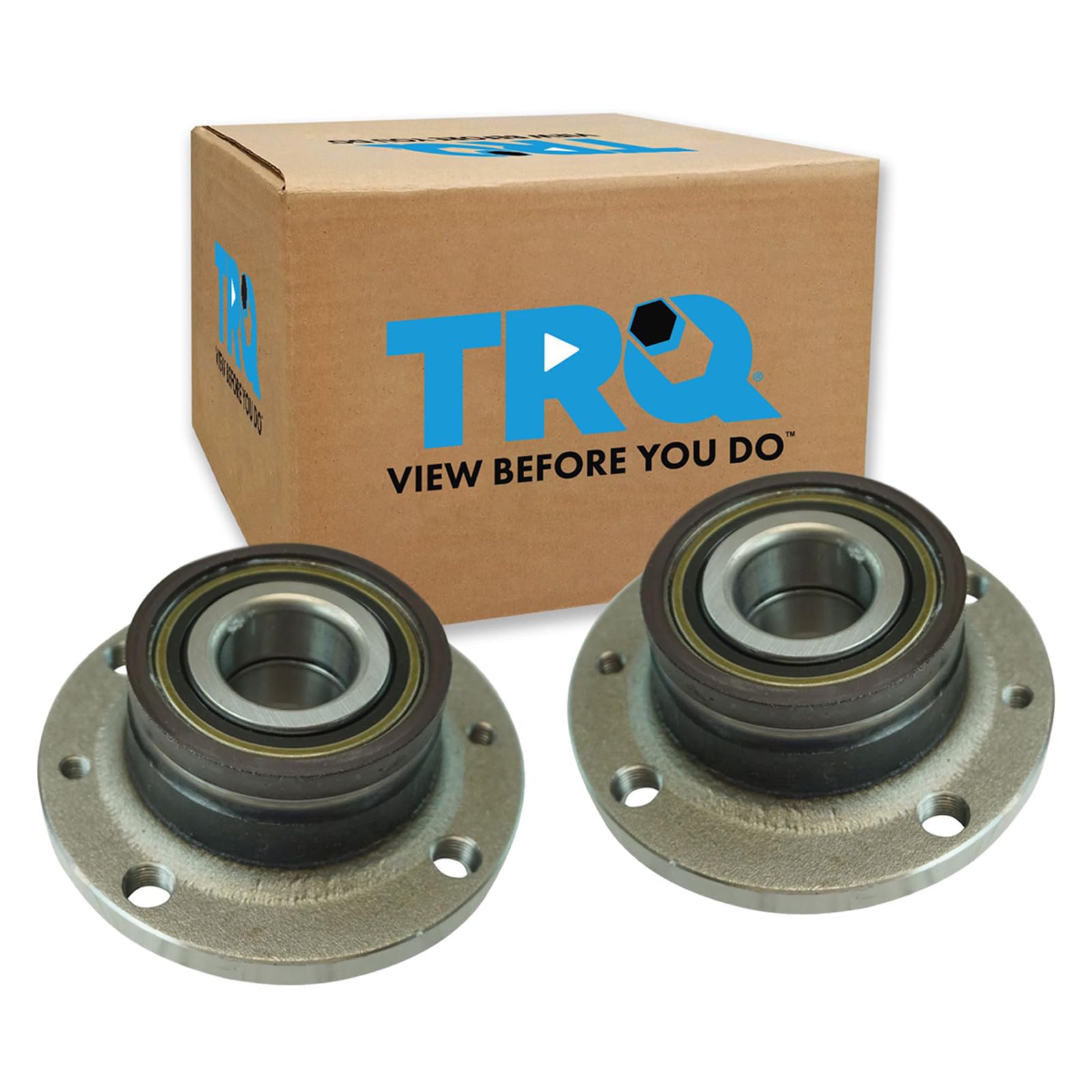TRQ Rear Left and Right Wheel Bearing and Hub Assembly Set 2 Piece