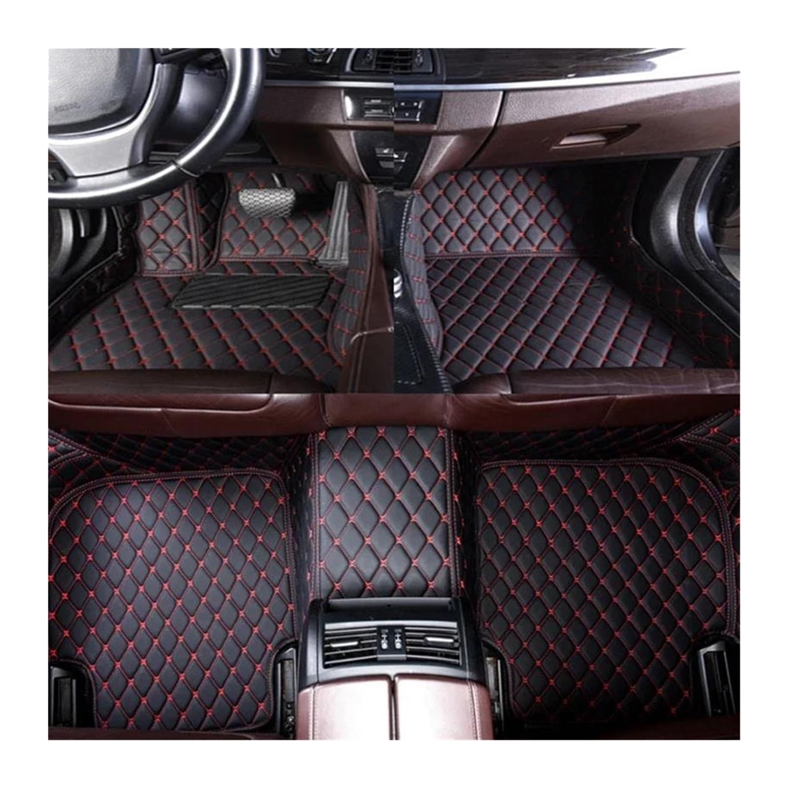 Tappetini Auto Tappetini Auto Rivestimenti Pavimenti Per VW Per Jetta VS5 2019-2024 Sono Pensati Per Gli Amanti Delle Attività All'aperto Set Tappeti in Moquette(Black-red)