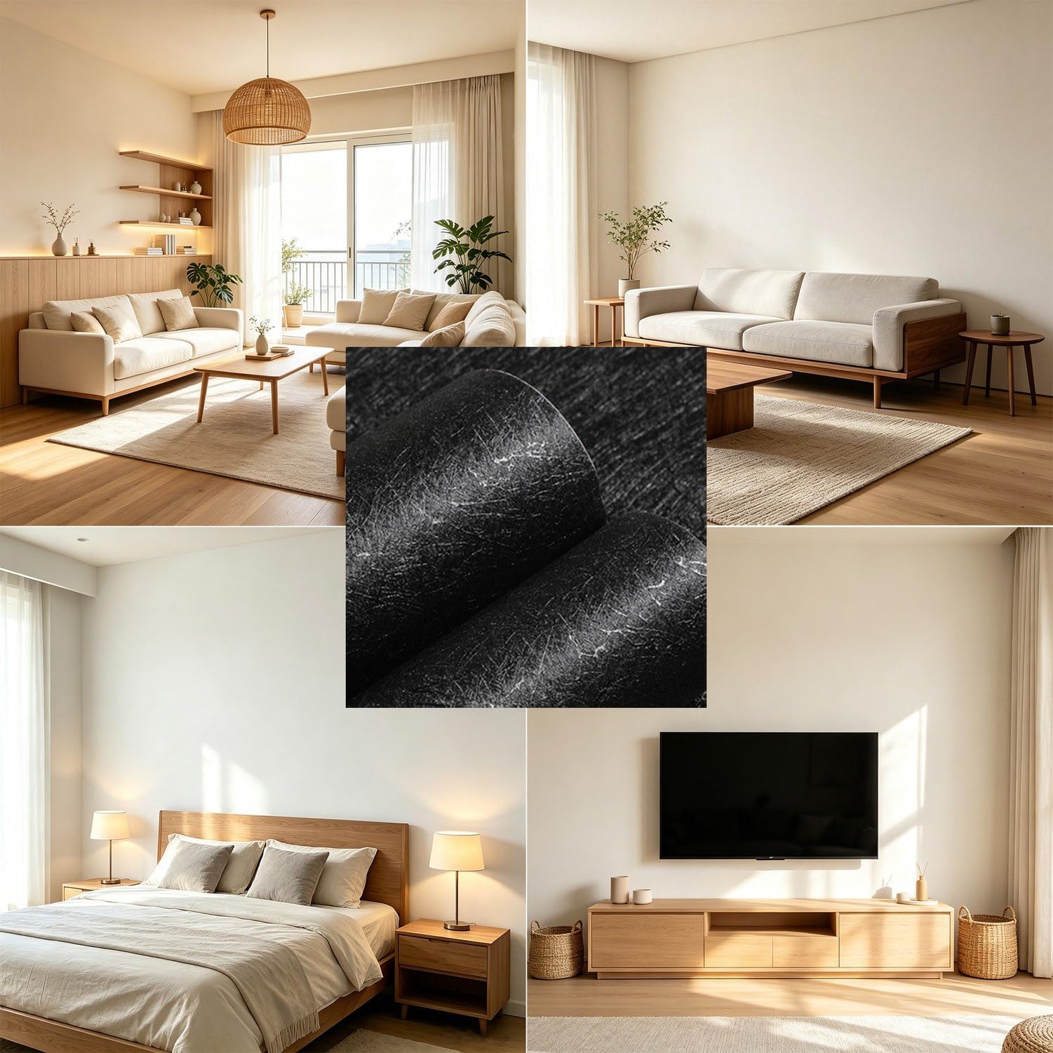 Folia samoprzylepna winylowa Wodoodporna usuwalna oklejanie mebli i ścian samoprzylepna dekoracyjna w rolce do przycinania, łatwa aplikacja metodą odklej i przy, Black, 60cmx5m