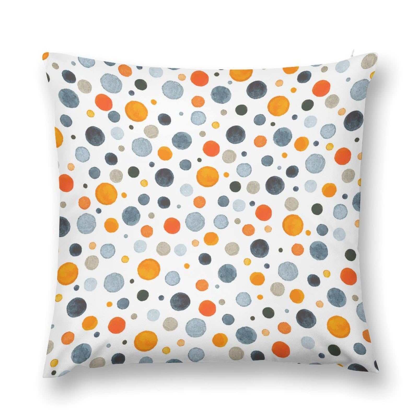 moderw Retro Polka Dot Throw Pillow Cover Vintage Geometric Colorful Dots Circles Pillowcases Abstract Classic Color Circular Pillows Cushion Case for Farmhouse Couch Sofa Bed Chair 18x18inch