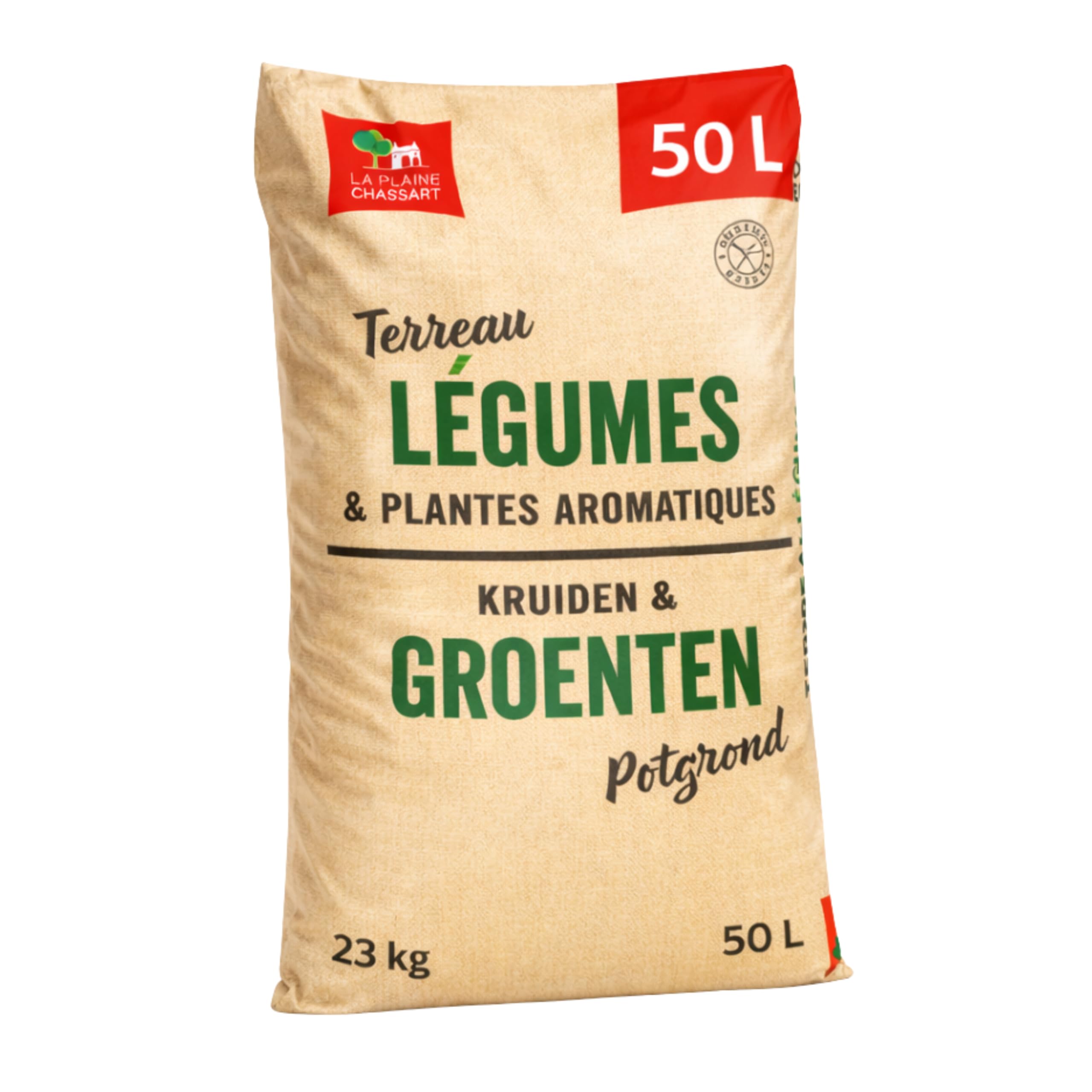 Terreau potager enrichi avec compost et biochar pour herbes et légumes