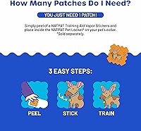 Vista 6 de NATPAT Training Aid Pet Stickers – Natural Essential Oil Calming Stickers for Dogs & Cats – Focus & Stress Support – Plant-Based & Chemical-Free