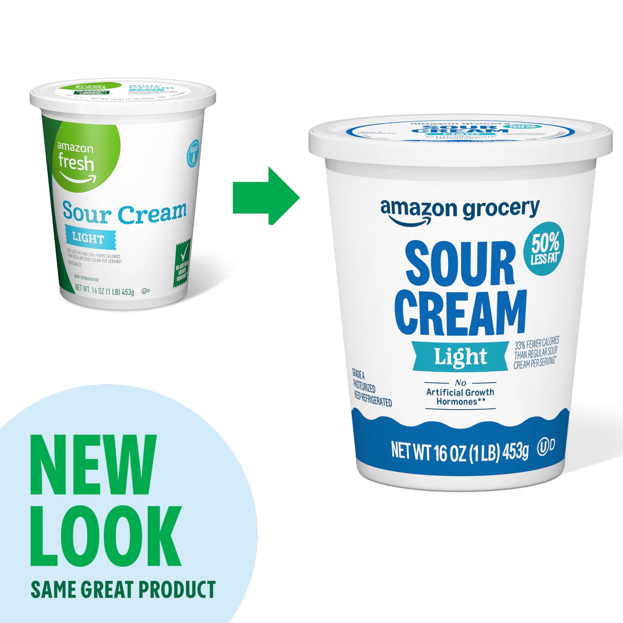 Amazon Grocery Original Sour Cream 24 Oz Previously Amazon Fresh Packaging May Vary — view 2