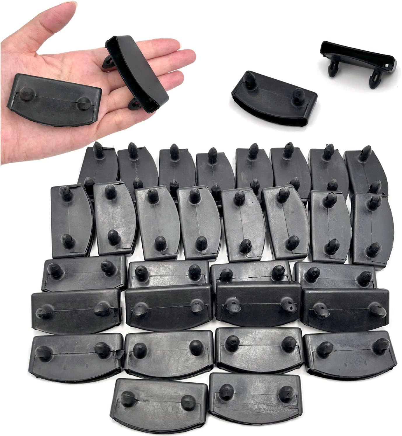 honigo 30pcs 54x9mm Black Replacement Bed Slat Plastic End