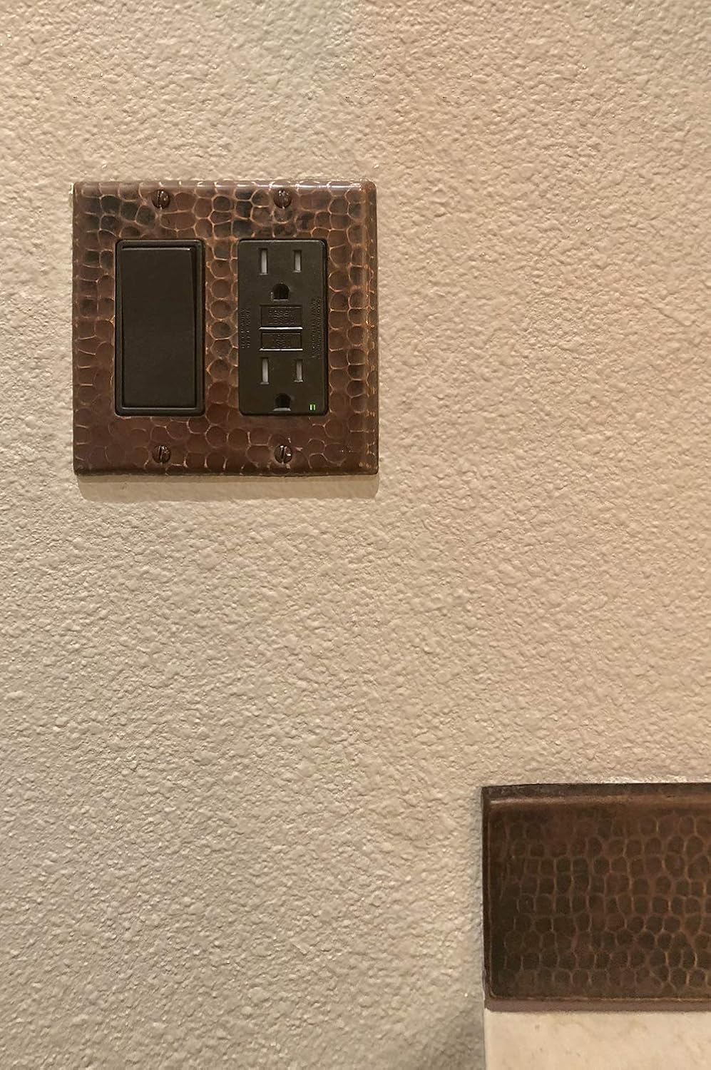 Premier Copper Products SR2 Copper Double Ground Fault/Rocker GFI Switch Plate Cover, Oil Rubbed Bronze