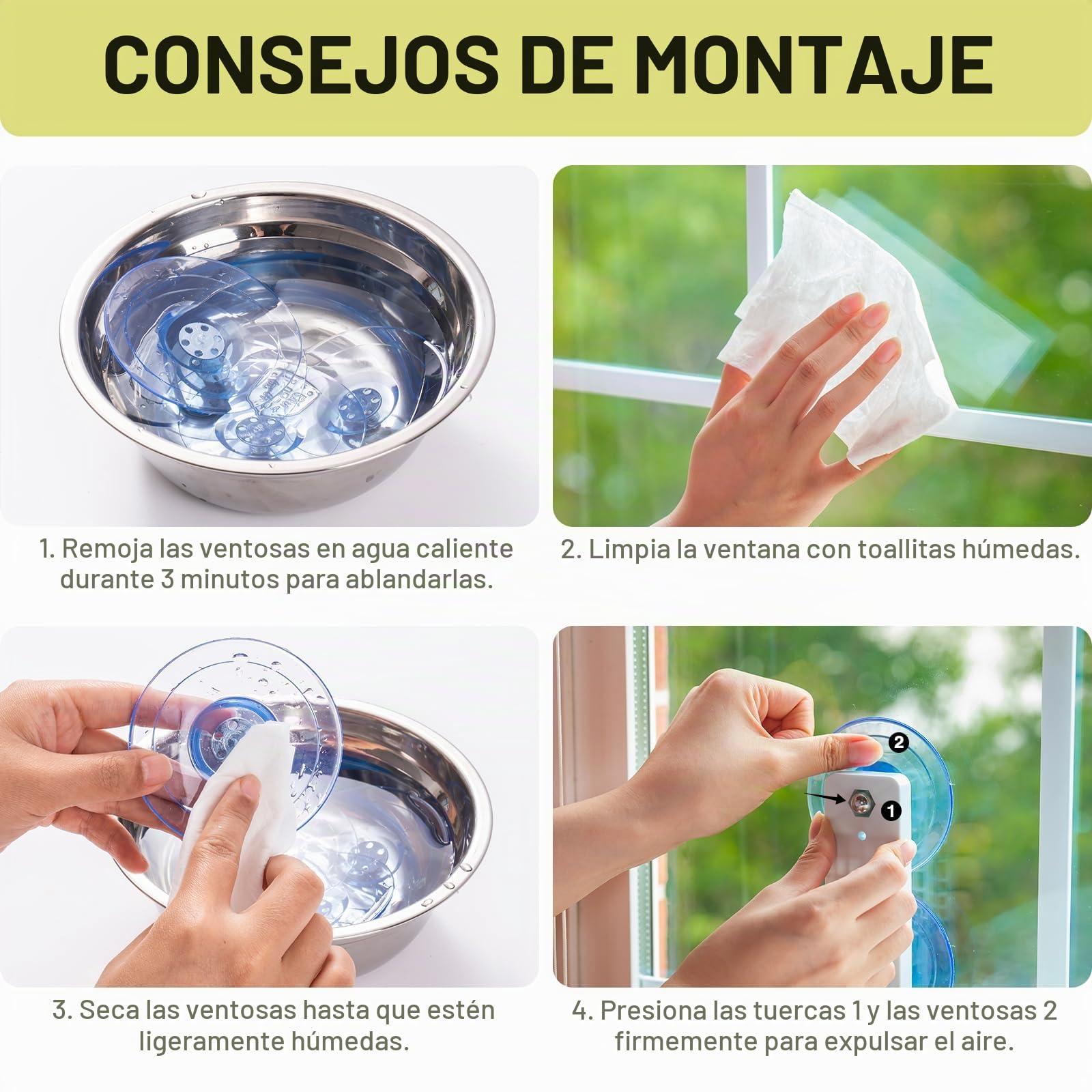 EDAGNY Cama para Gatos Ventana Felpa, Cama Gato Ventana Plegable para Gatos de Interior, con Cubierta Gruesa Extraíble, Hamaca Ventana Gato Soporta hasta 18 kg (Verde, L)