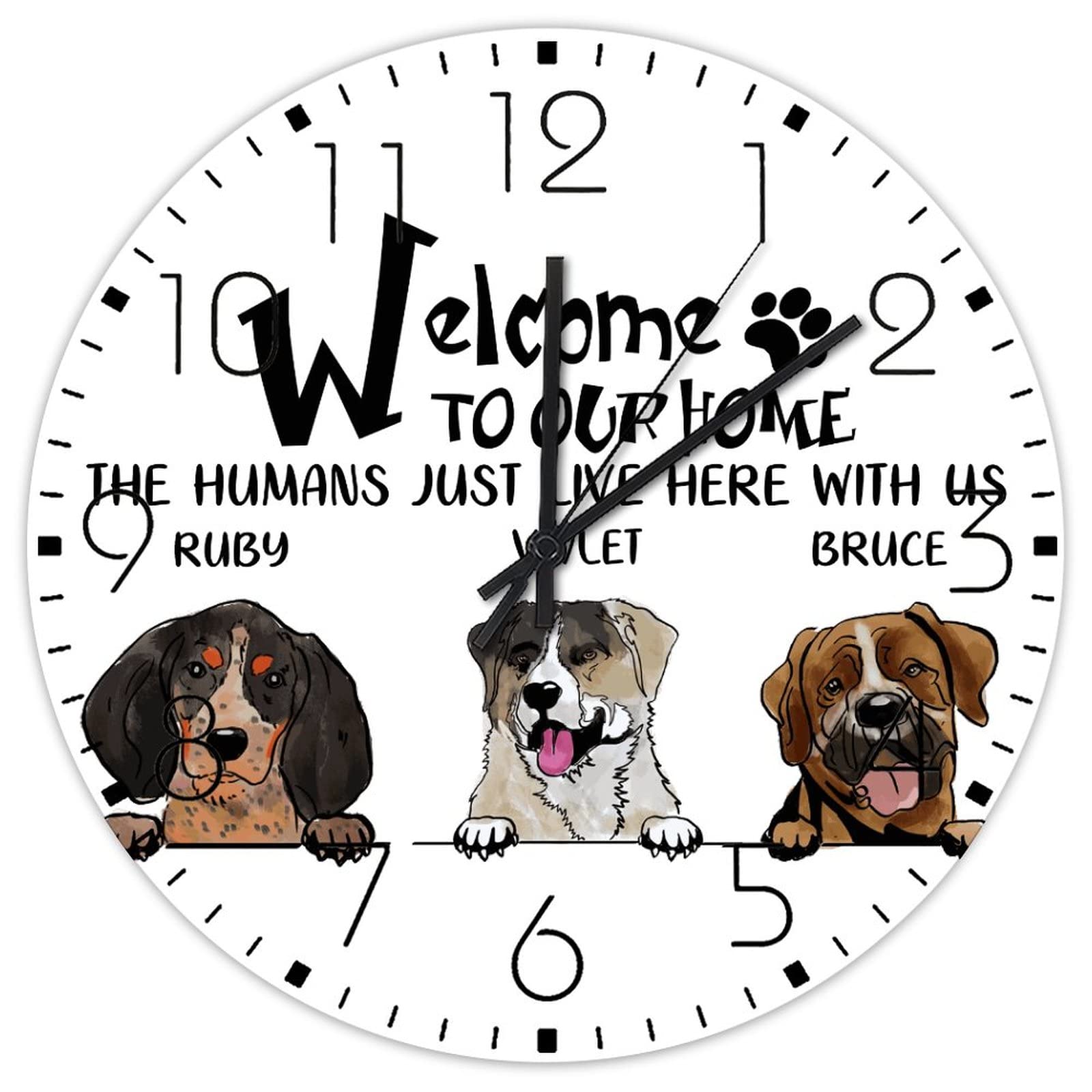 Horloge Welcome to Our Home murale en bois pour réchauffer l'ambiance de votre boutique