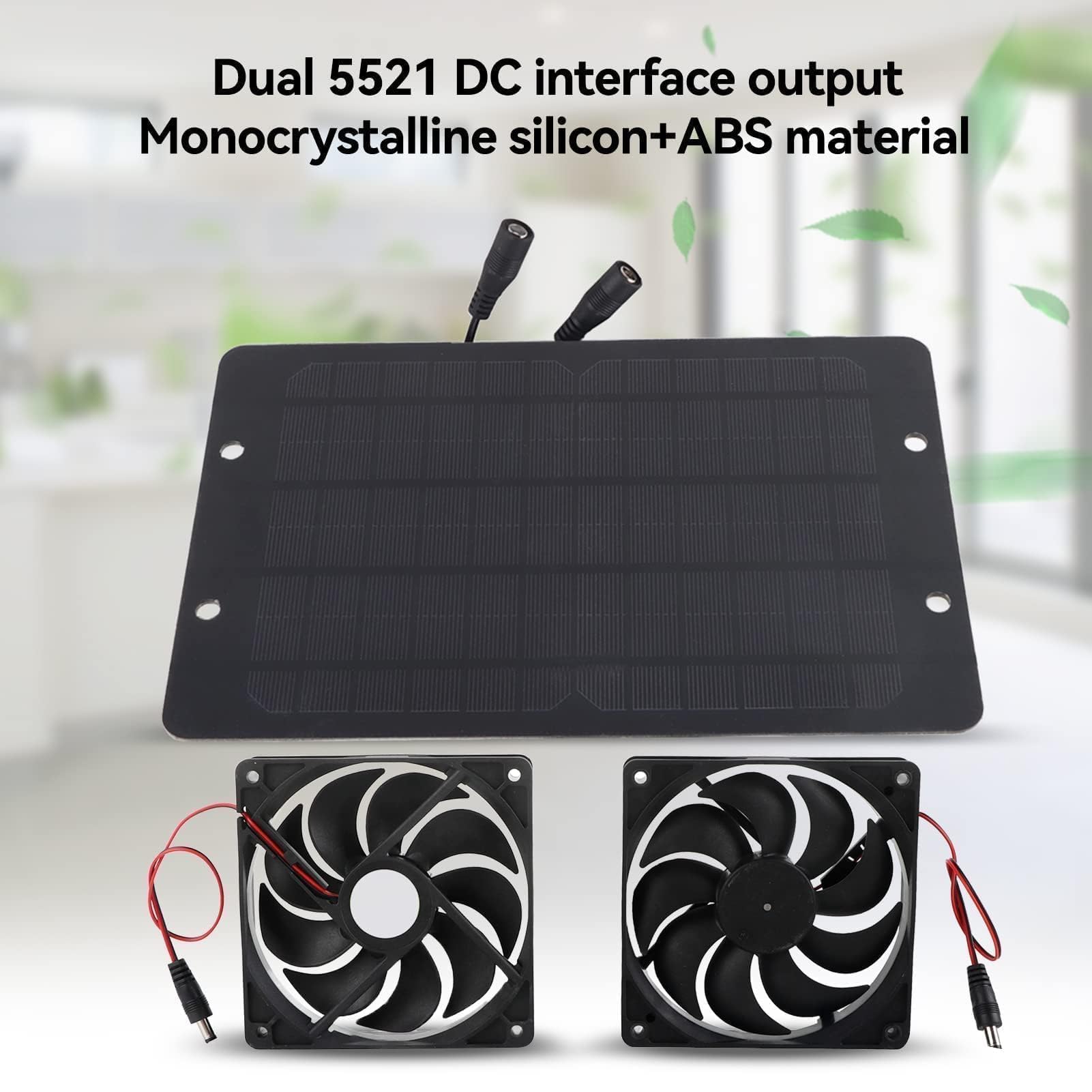 Agatige Kit de ventilateur à panneau solaire 10 W résistant aux intempéries pour petits poulaillers serres abris