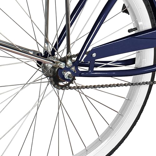 Vista 10 de MICARGI Bicicleta híbrida para adultos de 24/26 pulgadas, bicicleta híbrida de 1/7 velocidades para mujeres, hombres, personas mayores, bicicleta