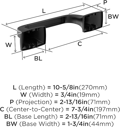 Vista 13 de Amerock BH36012BBZ - Toallero dorado champán Accesorio de baño Highland Ridge 7-7/16 pulgadas (7.441 in) de longitud Toallero de mano
