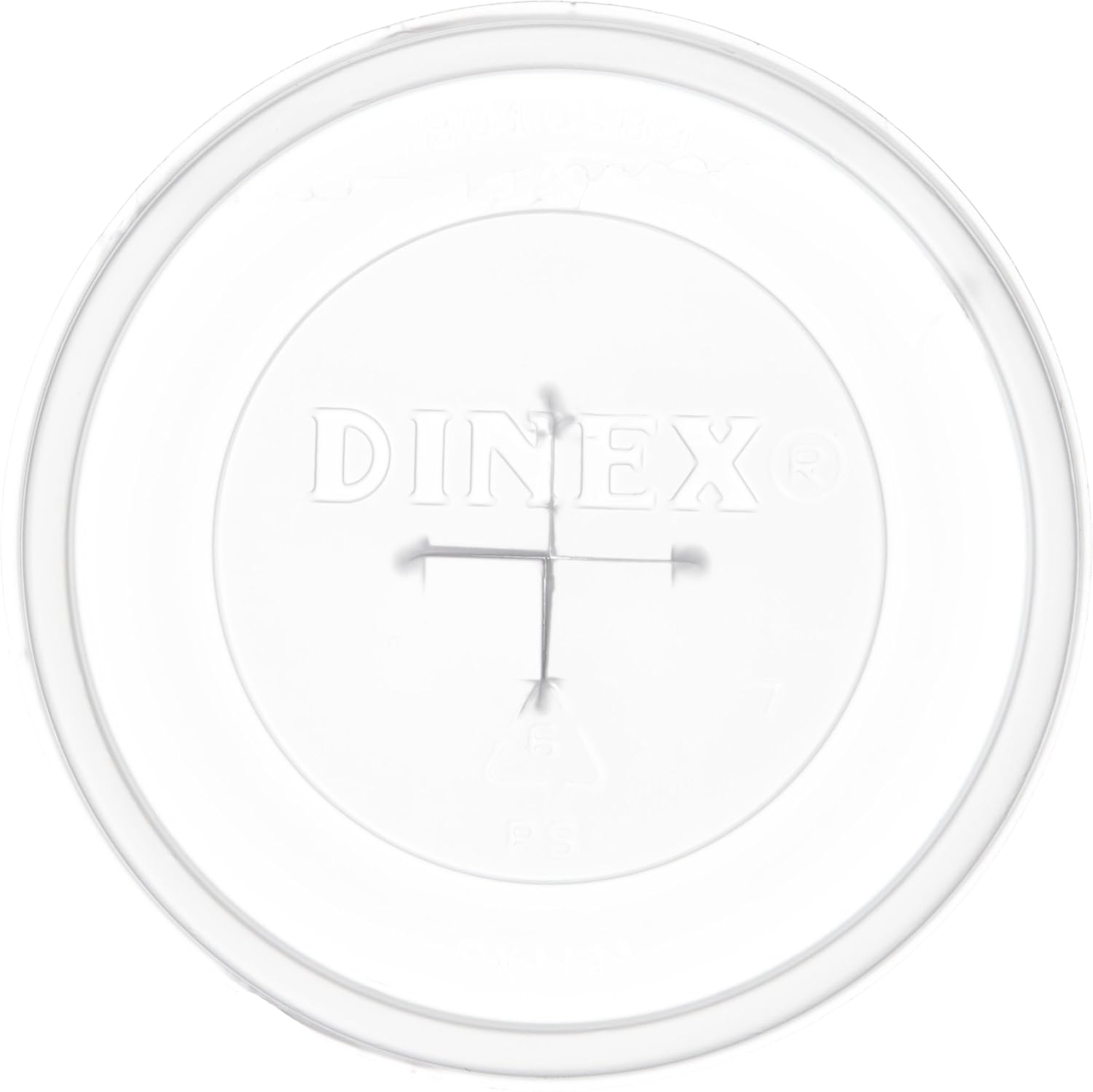 DINEX DX1191ST8714 Disposable Lid with Straw Slot for CFS Stackable and Louis Tumblers, 0.5" Height, 2.62" Width, 2.62" Length, Polystyrene, Translucent (Pack of 1000)