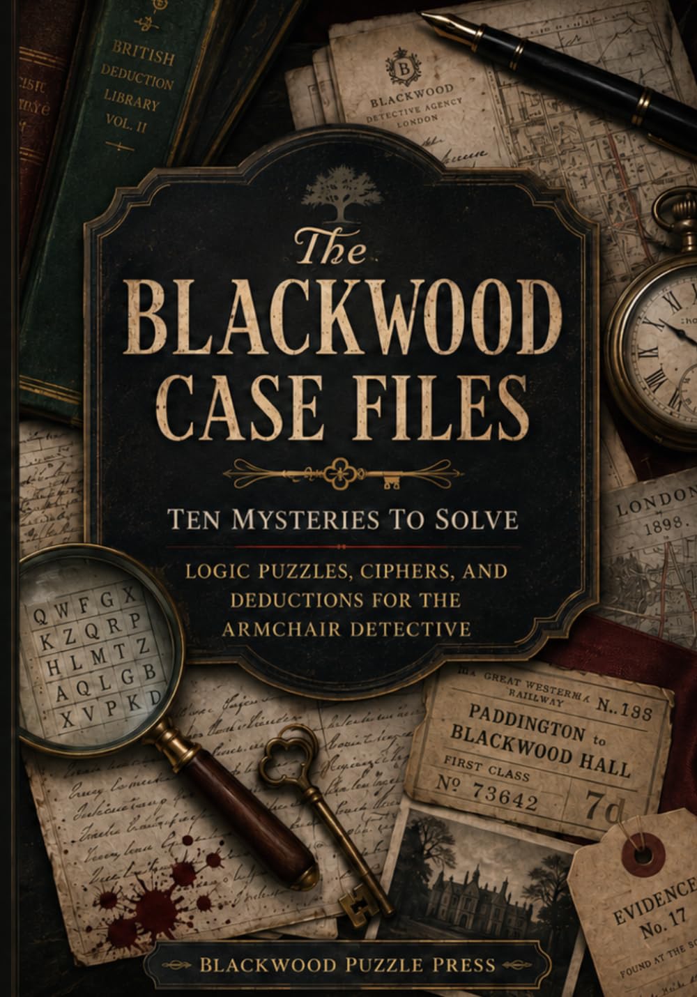 The Blackwood Case Files: Ten Mysteries to Solve: Logic Puzzles, Ciphers, and Deductions for the Armchair Detective