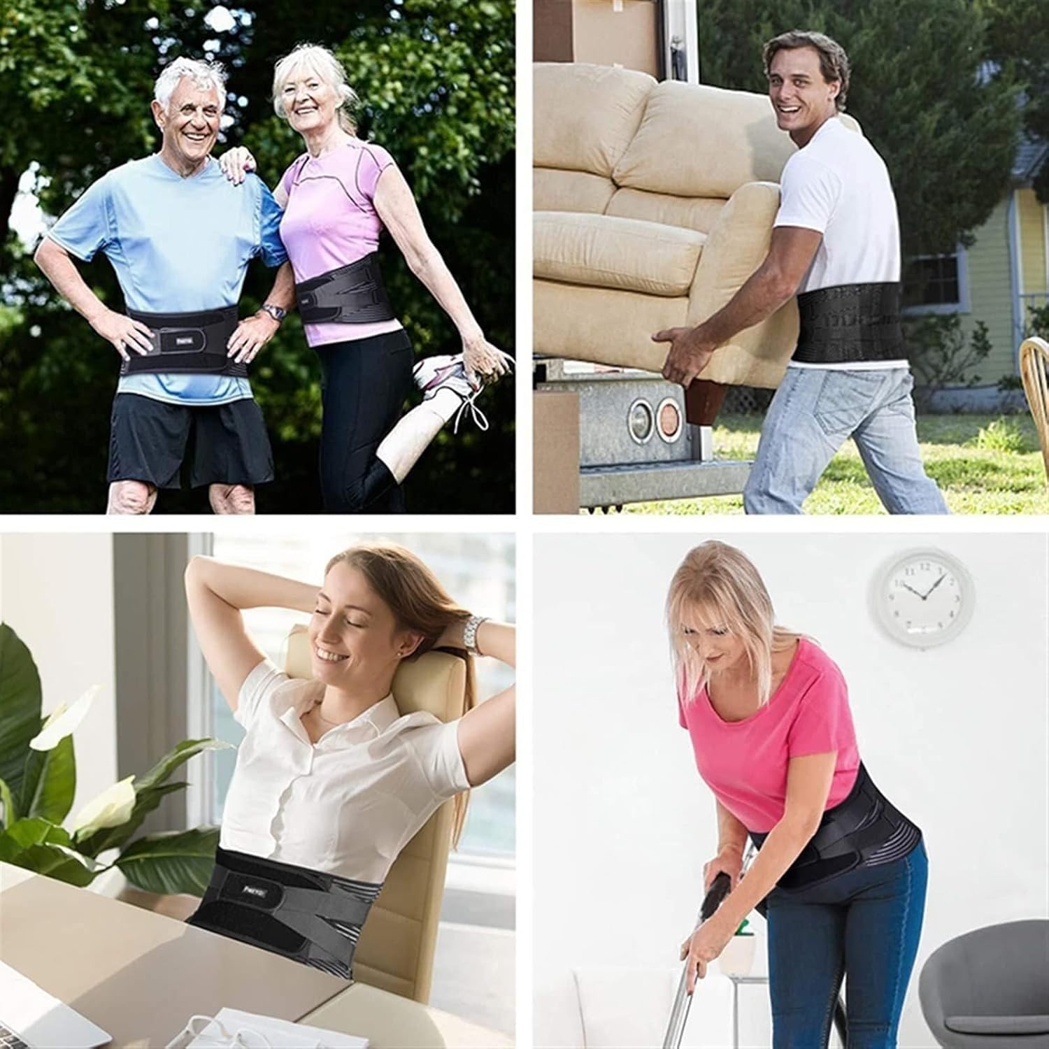 Lower Back Lumbar Support Belt Waist Brace Posture Men Women Corset Spine Decompression Waist Trainer Pain Relief Heavy Lift Work Shoulder Straps Brace(XL)