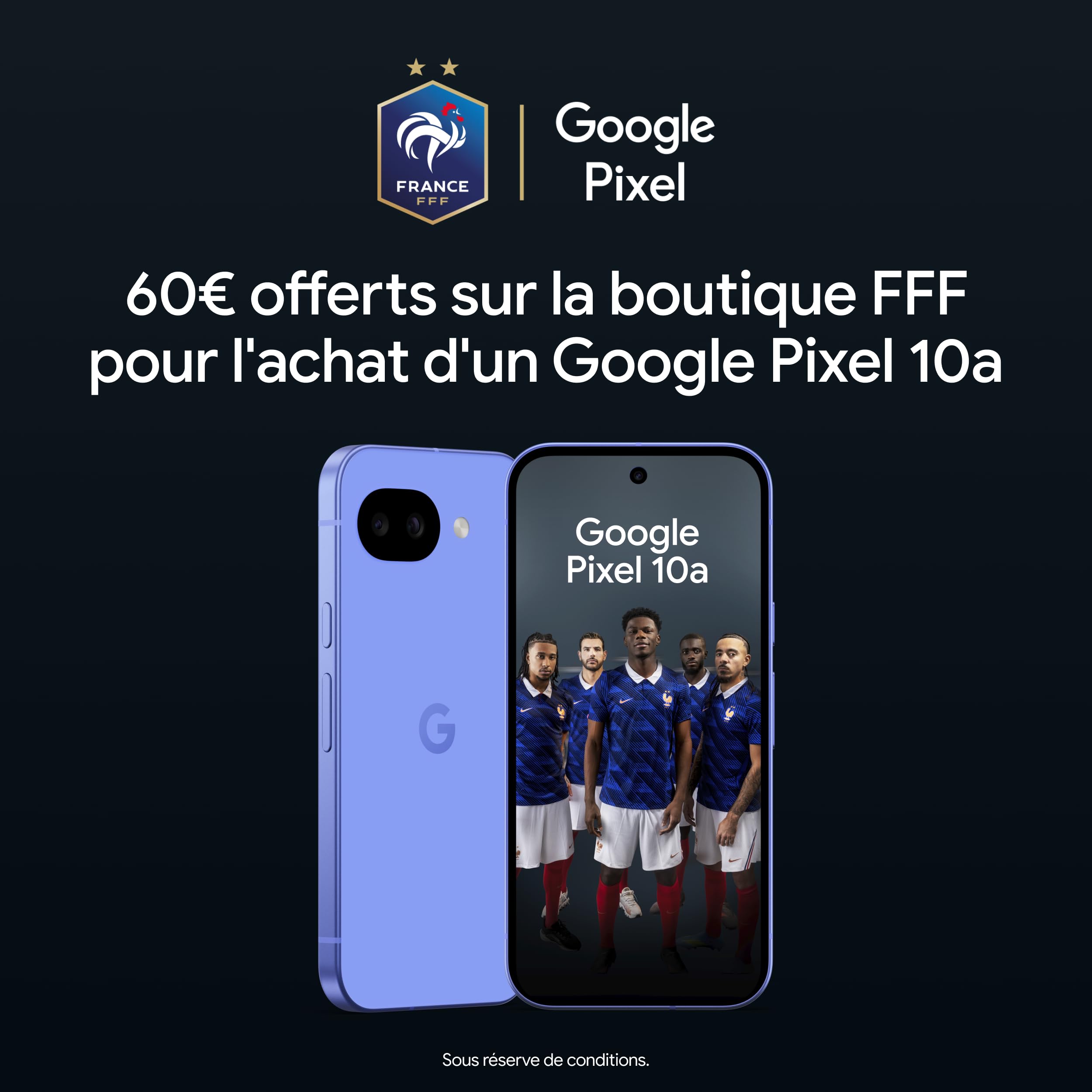 Google Pixel 10a – Sept Ans de mises à Jour et de Nouvelles fonctionnalités, Plus de 30 Heures d'autonomie, Coach Photo, Gemini Live, Sécurité Pixel – Noir Volcanique, 128GB