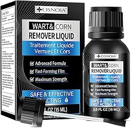 Extra Strength Wart Remover Liquid with 17% Salicylic Acid, Fast Acting Treatment for Plantar & Common Warts, Corn Remover for Feet and Toes, 15ml