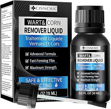 Extra Strength Wart Remover Liquid with 17% Salicylic Acid, Fast Acting Treatment for Plantar & Common Warts, Corn Remover for Feet and Toes 15ml, Warts Remover 1 P