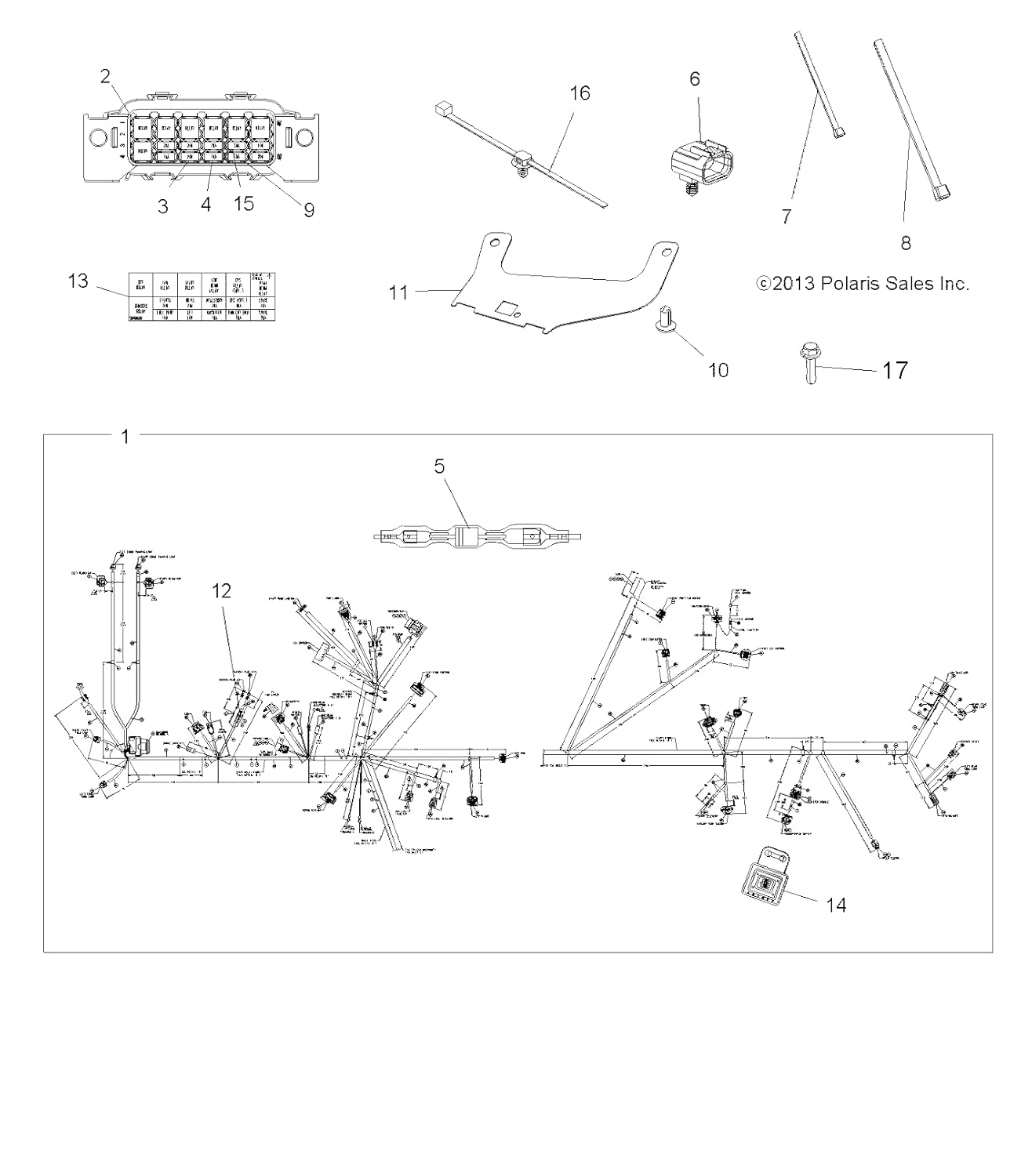 Polaris Ranger Resistor Module Harness Kit, Genuine OEM Part 2204890, Qty 1