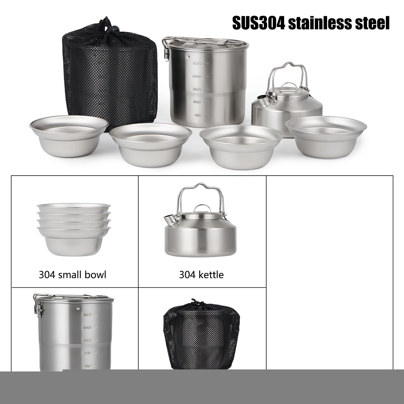 Ensemble de cuisine de randonnée, kit de cuisine de camping | Équipement de survie léger pour famille, pique-nique, voyage, jardin, pelouse, randonnée en plein air