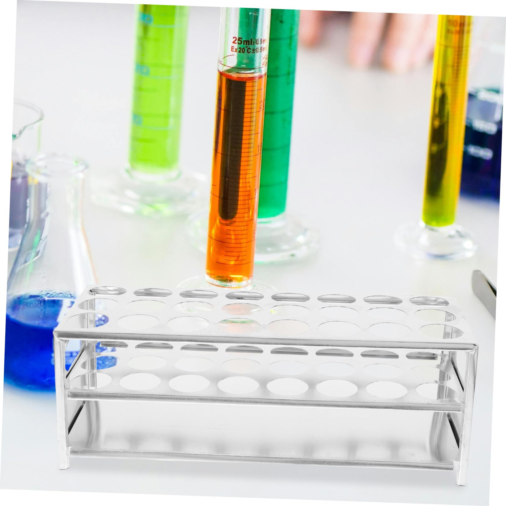 2 Stück Organizer Halter für Reagenzgläser Stabiler Test Tube Display Rack für Chemie Sicherer Schutz bei Zentrifugation für Laborbedarf