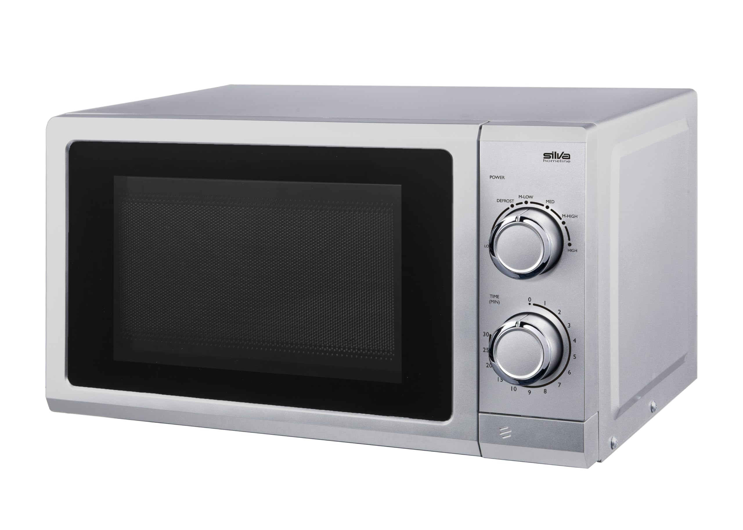 Silva Homeline MW-U 25.4 – Unterbau-Mikrowelle 700 W, 17 L Garraum, 6 Leistungsstufen inkl. Auftauen, 30-Minuten-Timer, akustisches Endsignal, Glasdrehteller 24,5 cm, inkl. Unterbau-Montagematerial –