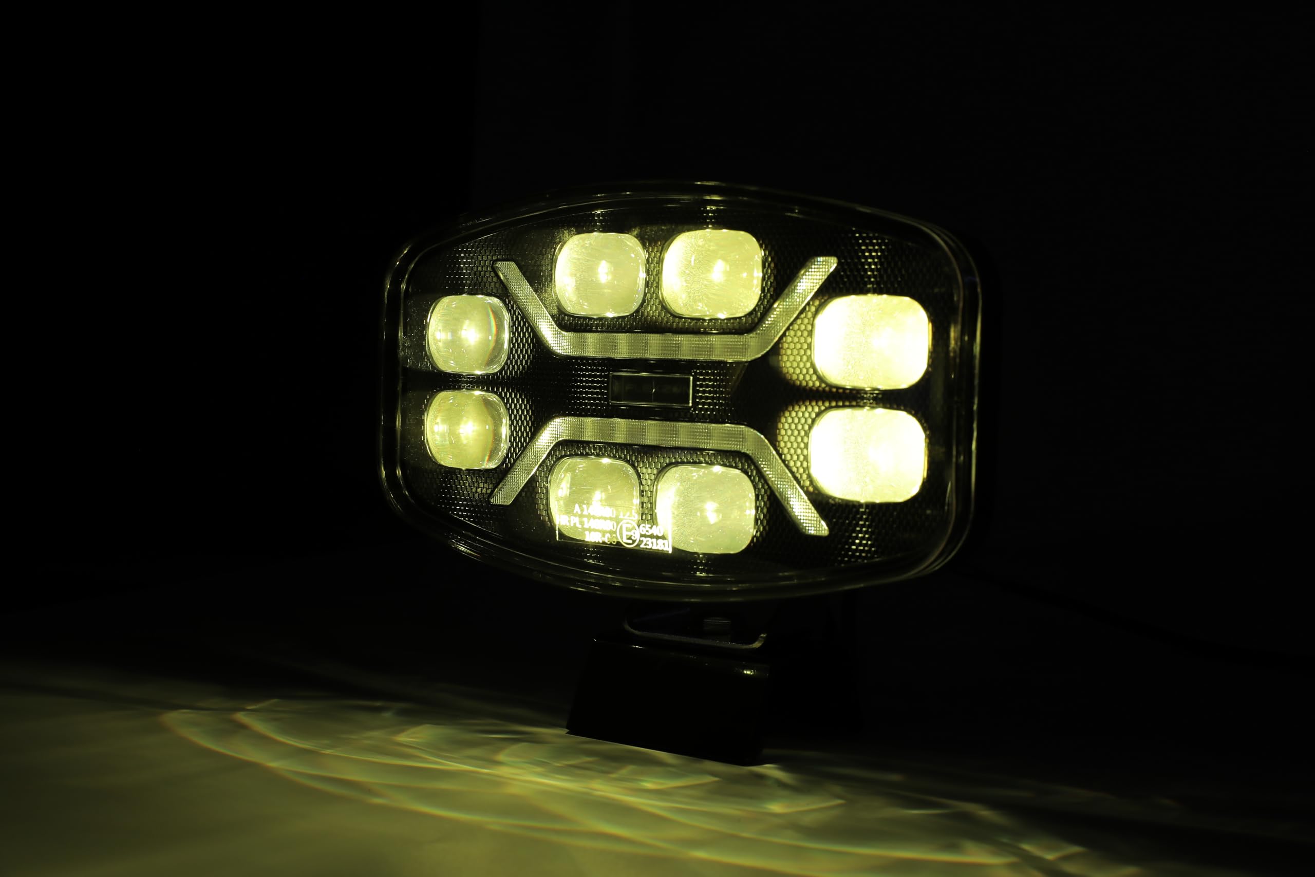 2 faros de trabajo de 12 V, 24 V, 46 W, LED de largo alcance, color blanco amarillo + luz de posición, naranja o blanco, homologación E9 R10, R148, R149 para camión, peso pesado, bicicleta de montaña