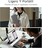 Inateck Bluetooth Keyboard for 3 Multi-Device, UK Layout Compact Wireless Keyboard for iPad Pro/Air/Mini/Windows/Android/iOS/Tablet/PC, Ergonomic Design with Media HotKeys, Slim and Portable, KB01003 - 8