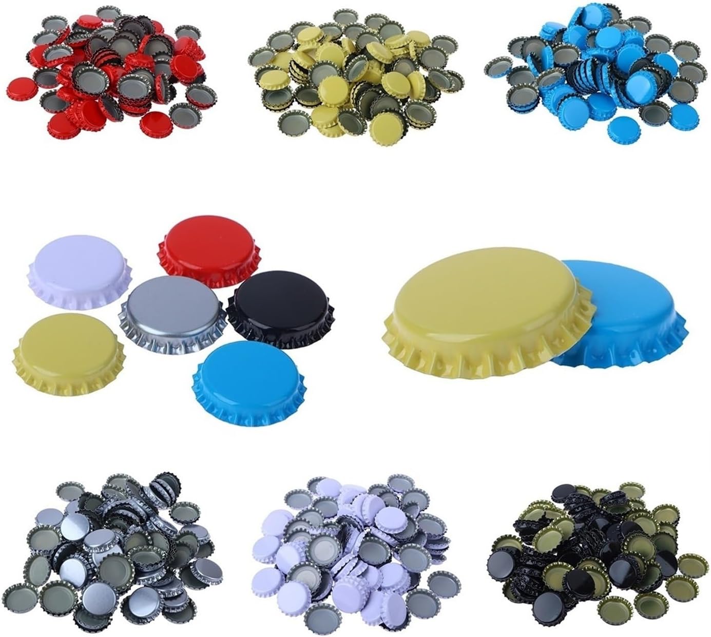 100PCS Tinplate Beer Bottle Caps Craft Beer Bottling Caps Oxygen Absorbing Seal Beer Bottle Caps DIY Home Brewing Tool(Red)