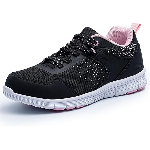 SPIEZ Lightweight Composite Toe Safety Shoes for Women, Non-Slip Puncture Proof Work Shoes for Ladies, Breathable Safety Toe Sneakers for Work and Daily Wear