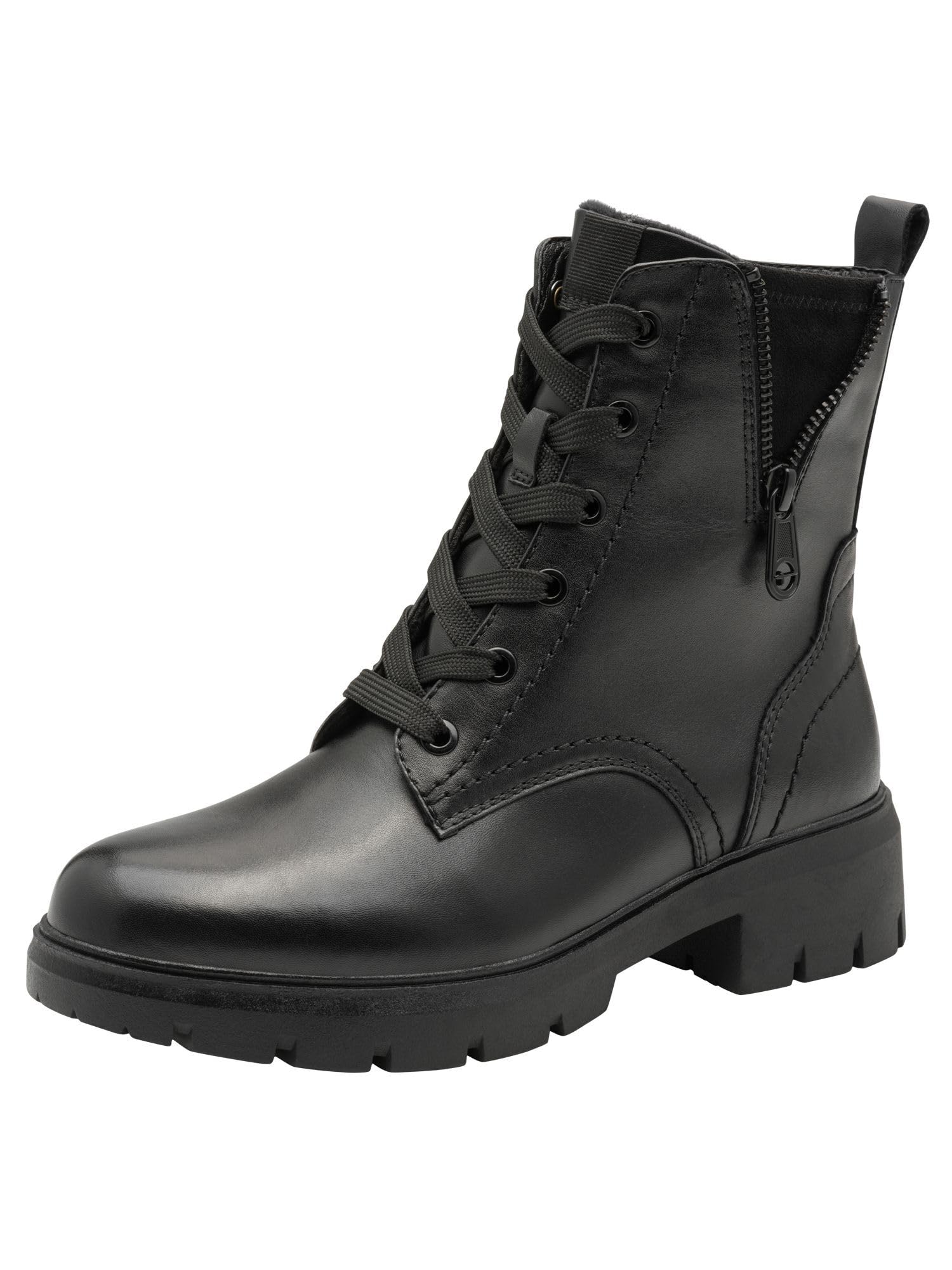 Tamaris Comfort Women’s Lace-Up Ankle Boots with Stretch, Black Uni Nap, 3,5 UK